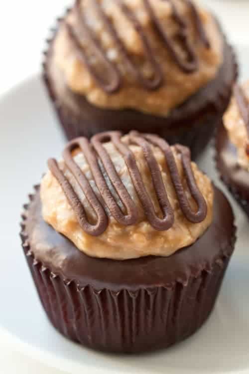 Gluten Free Samoa Cupcakes on My Baking Addiction