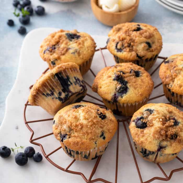 Blueberry Crumb Muffins - My Baking Addiction