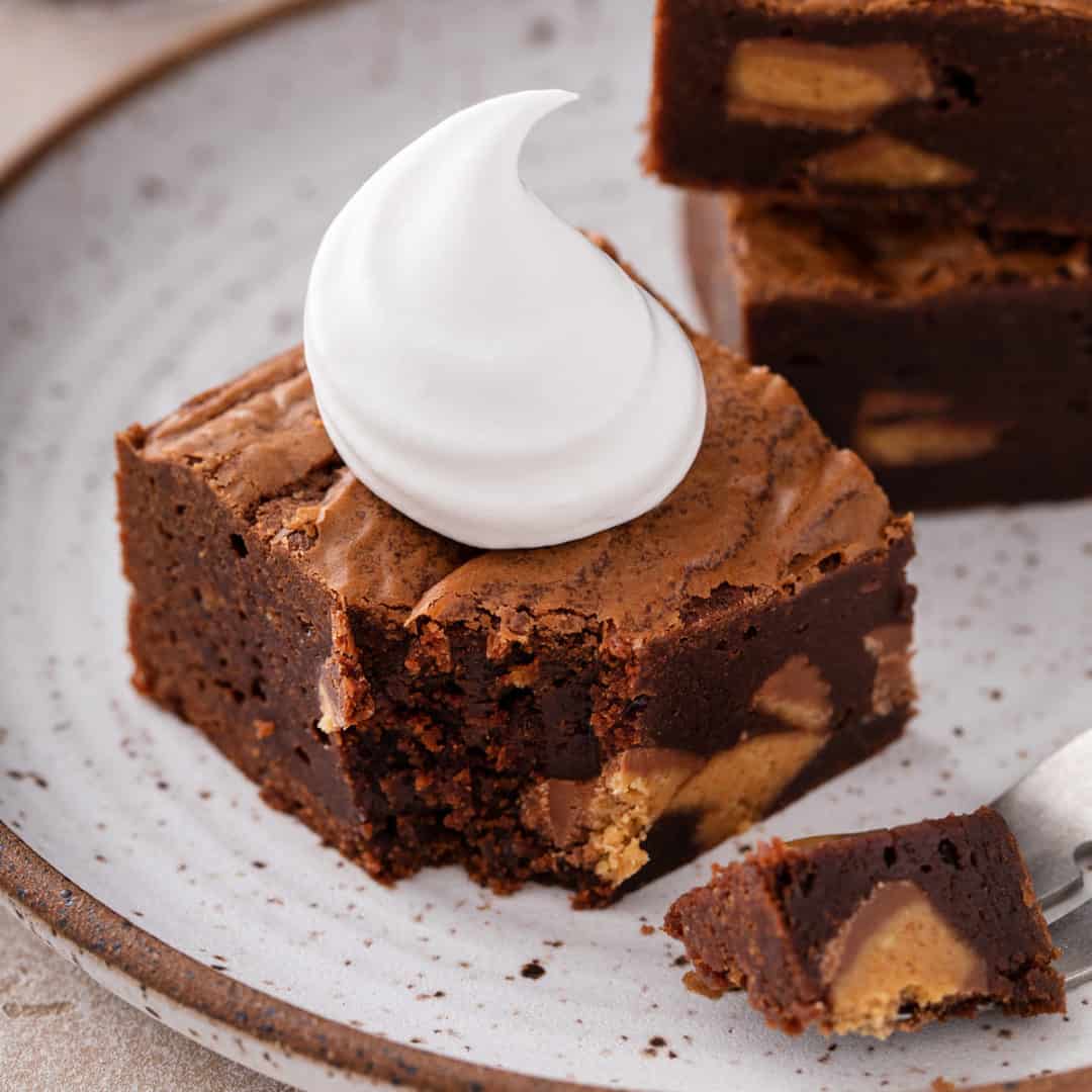 Peanut Butter Cup Brownies - My Baking Addiction