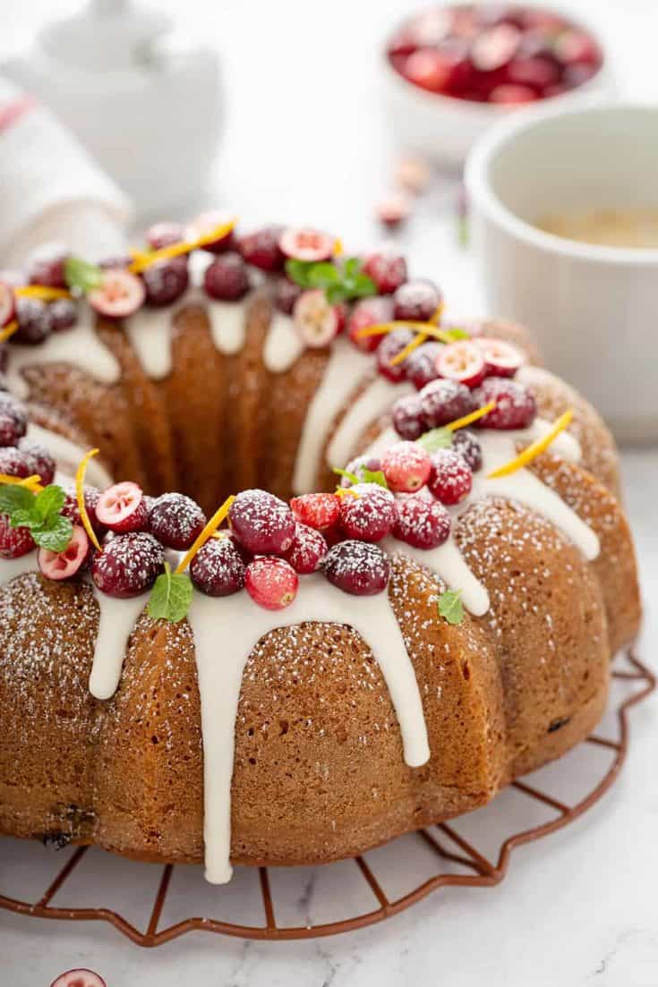 Cranberry Orange Bundt Cake | My Baking Addiction