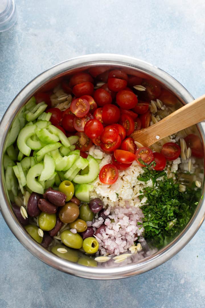 Greek Orzo Salad Recipe My Baking Addiction