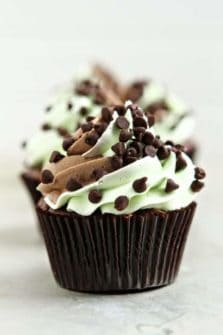 Mint Chocolate Chip Cupcakes | My Baking Addiction