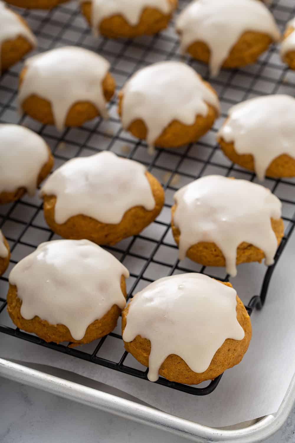 Iced Pumpkin Cookies | My Baking Addiction