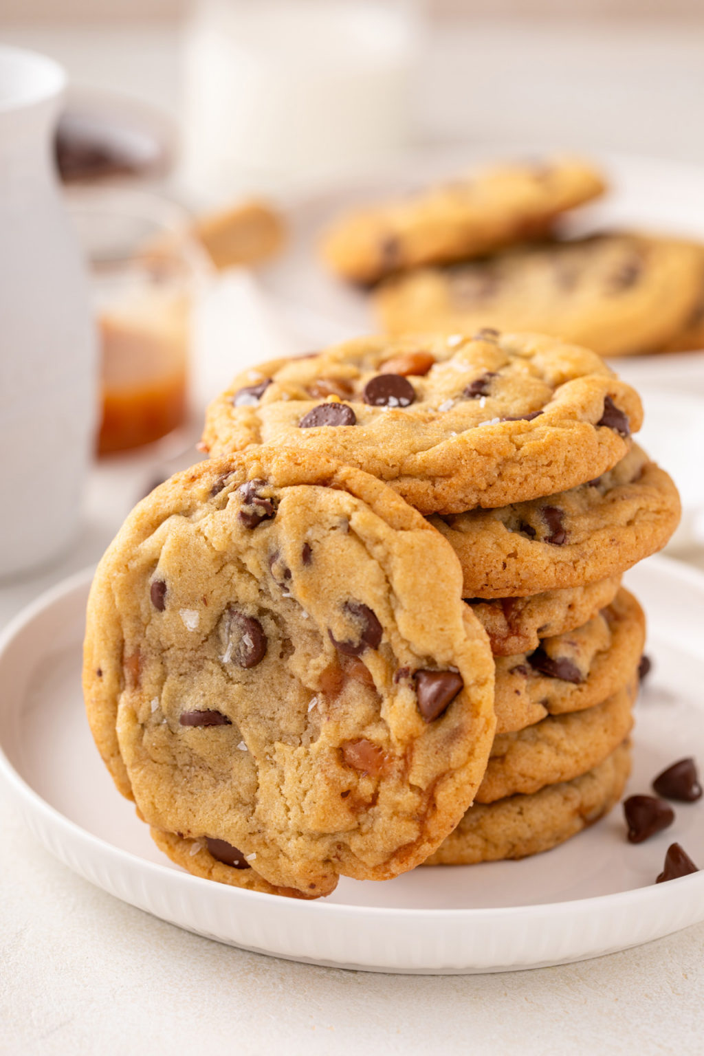 Salted Caramel Chocolate Chip Cookies | My Baking Addiction