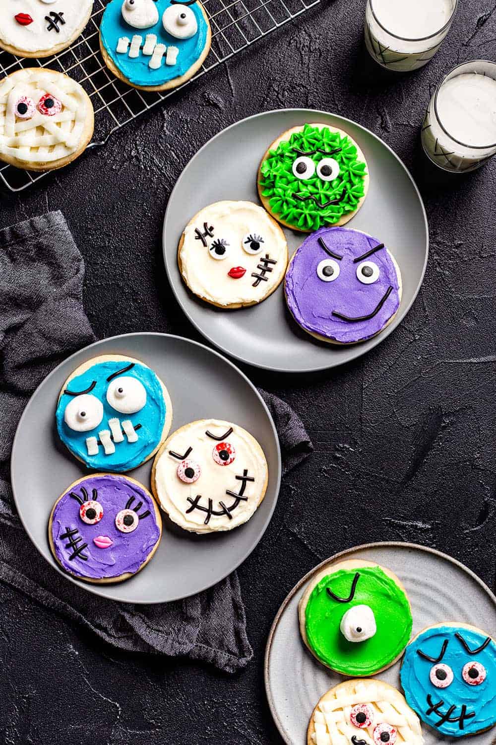 Halloween Monster Decorated Sugar Cookies | My Baking Addiction