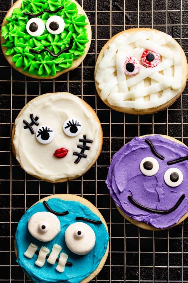 Halloween Monster Decorated Sugar Cookies | My Baking Addiction