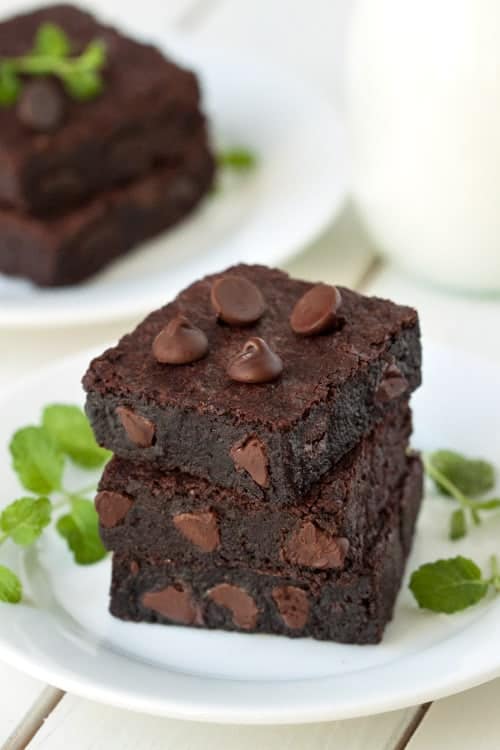 GlutenFree Mint Chocolate Chip Brownies My Baking Addiction