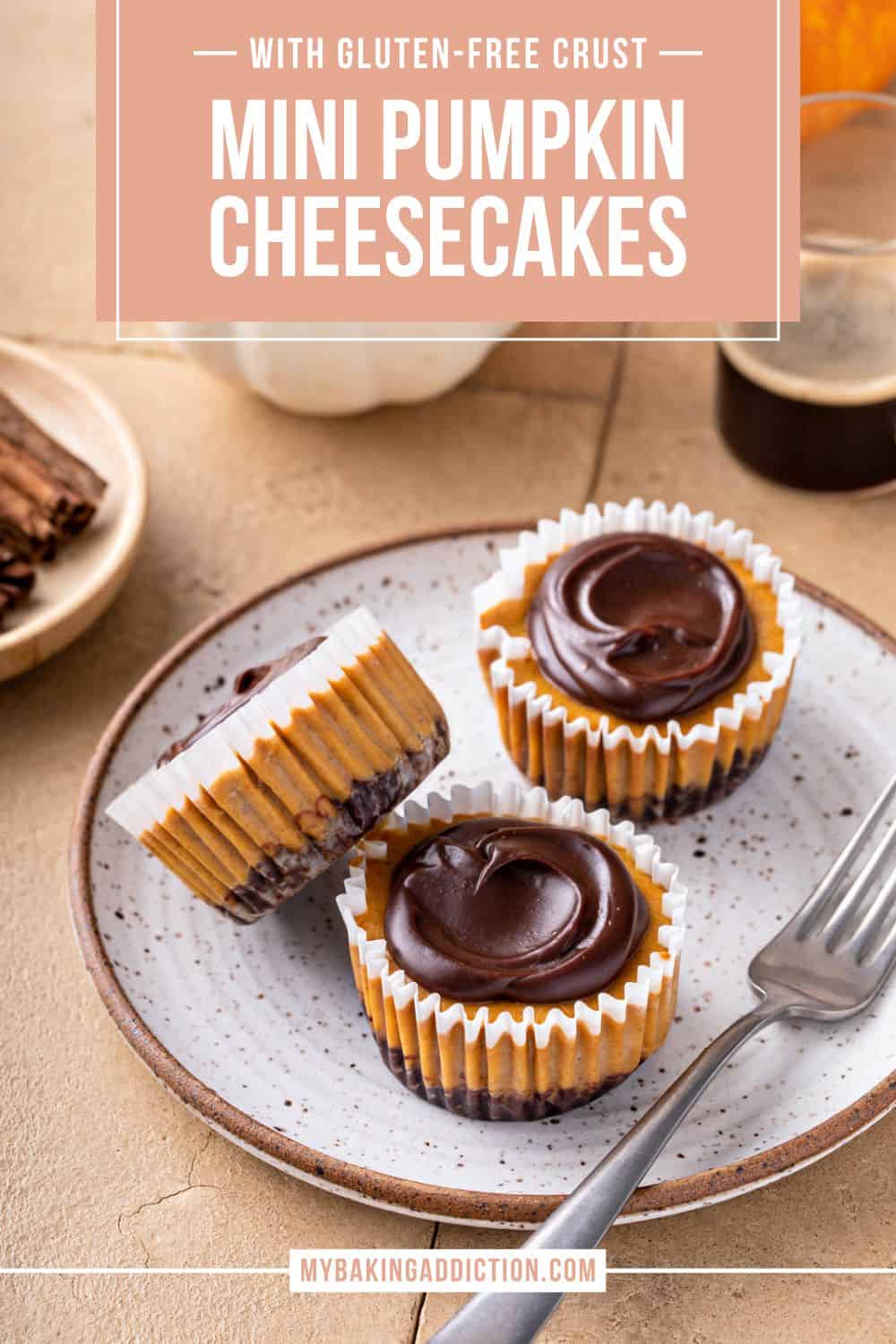 Mini Pumpkin Cheesecakes | My Baking Addiction