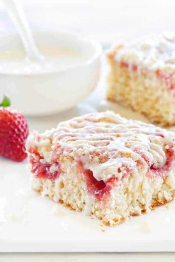 Strawberry Rhubarb Coffee Cake