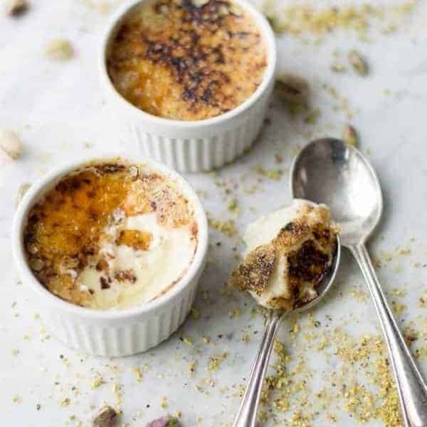 Pistachio Rum Creme Brulee - My Baking Addiction