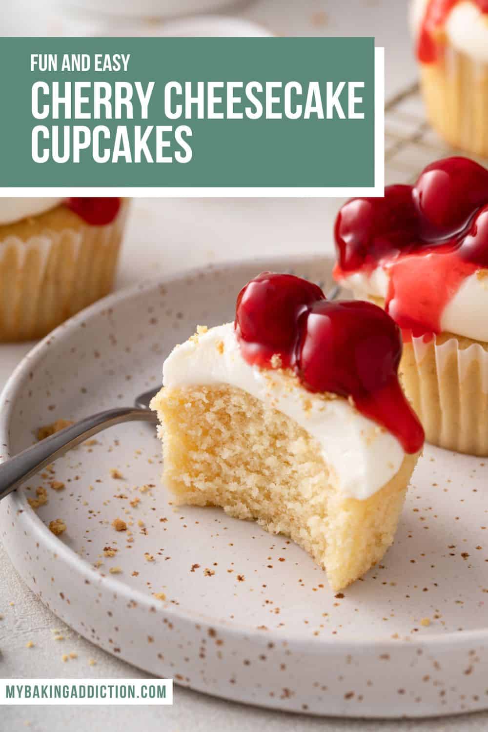 Cherry Cheesecake Cupcakes - My Baking Addiction