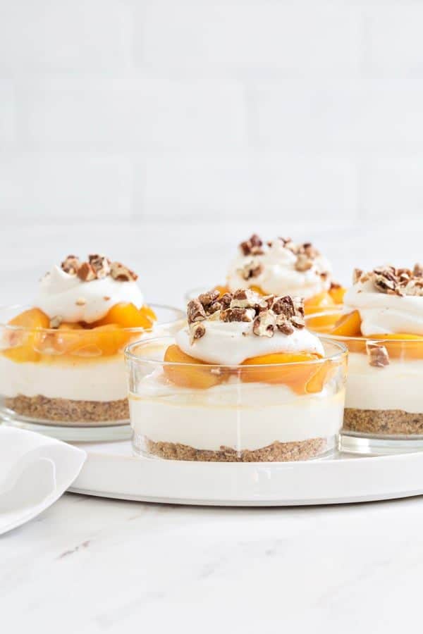 No Bake Peach Cheesecake - My Baking Addiction