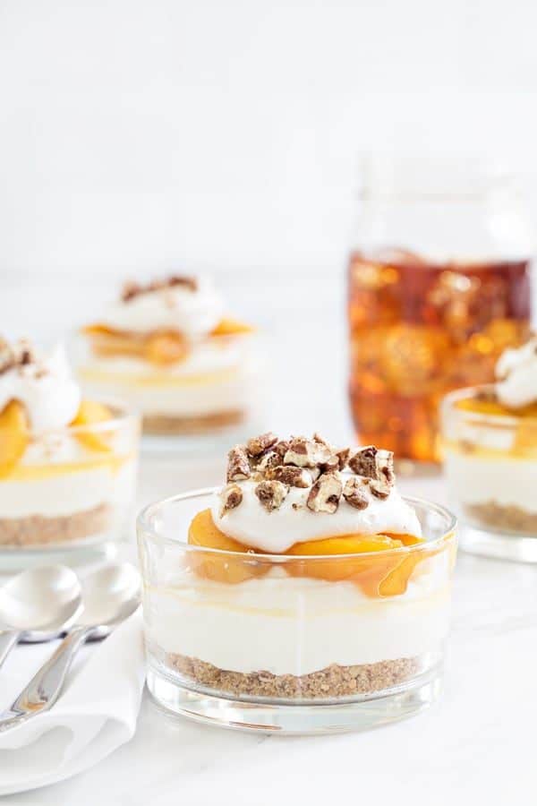 No Bake Peach Cheesecake - My Baking Addiction