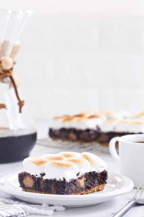 Peanut Butter Cup S Mores Brownies My Baking Addiction