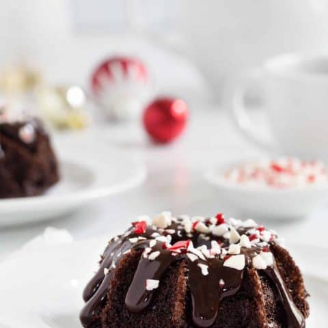 Chocolate Peppermint Mini Bundt Cakes - My Baking Addiction