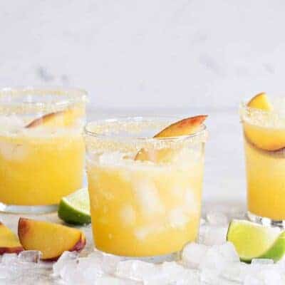 Sparkling Peach Margaritas - My Baking Addiction