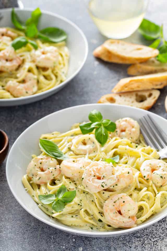 Creamy Pesto Pasta with Shrimp - My Baking Addiction