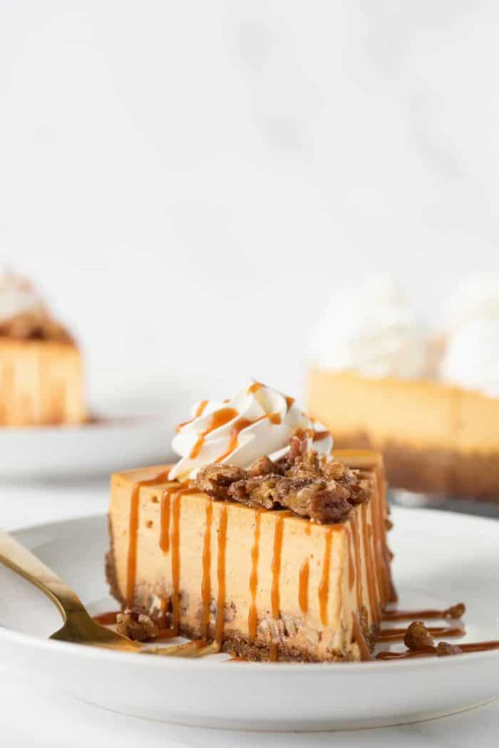 Pumpkin Praline Cheesecake - My Baking Addiction