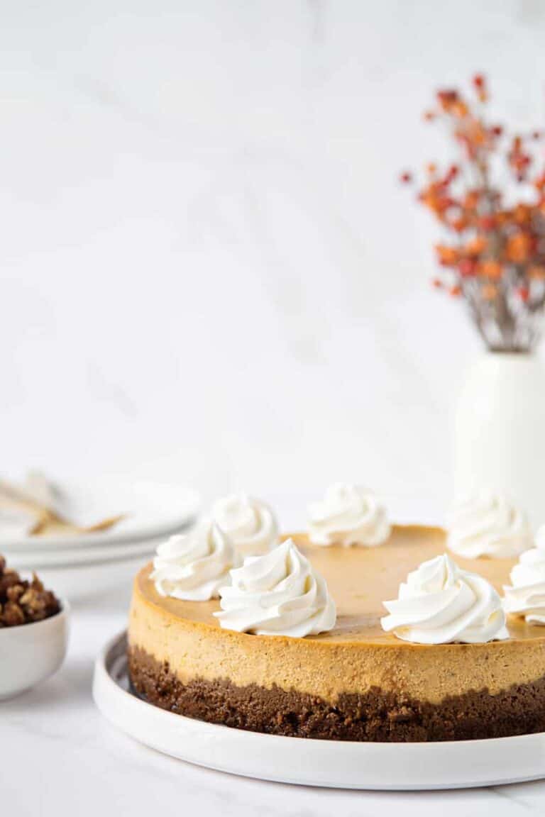 Pumpkin Praline Cheesecake - My Baking Addiction