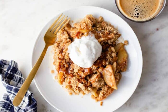 Caramel Apple Crisp - My Baking Addiction