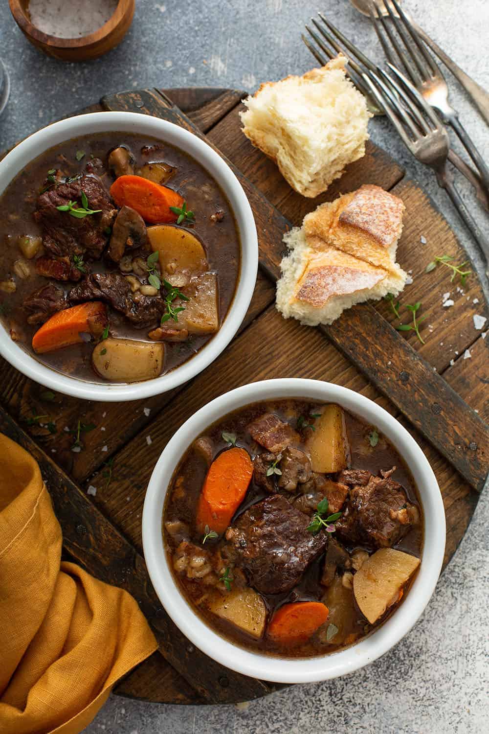 Slow Cooker Beef & Barley Stew - My Baking Addiction