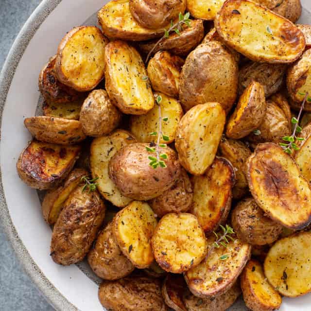 Air Fryer Roasted Potatoes - My Baking Addiction