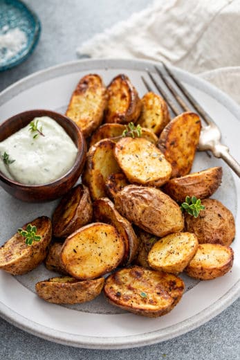 Air Fryer Roasted Potatoes - My Baking Addiction