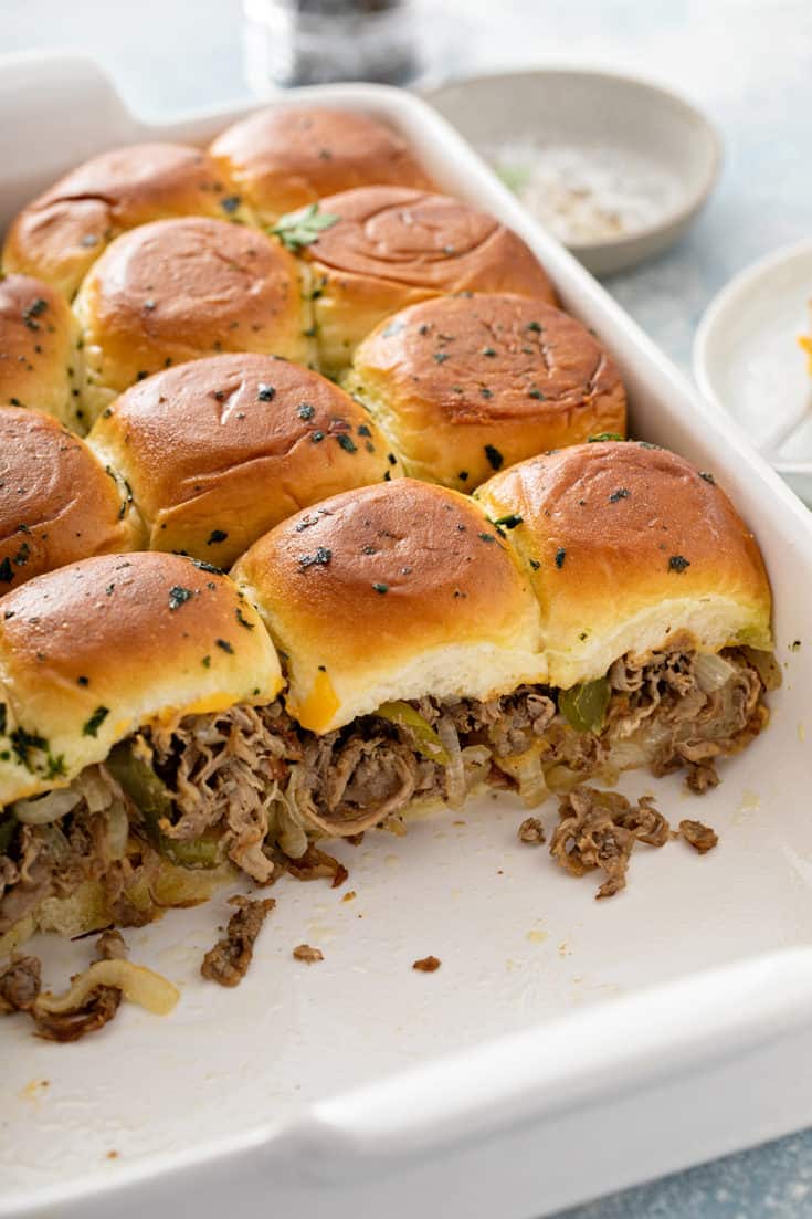 Philly Cheesesteak Sliders My Baking Addiction