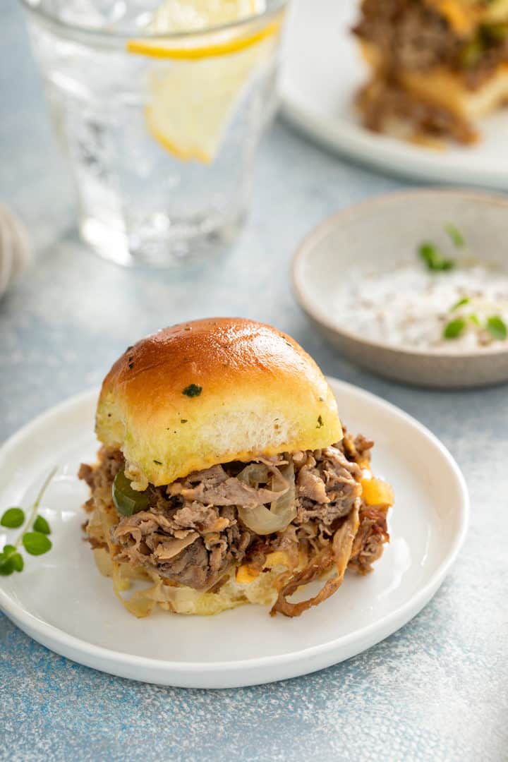 Philly Cheesesteak Sliders - My Baking Addiction