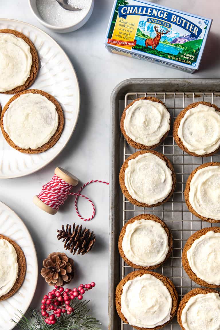 Frosted Ginger Cookies - My Baking Addiction