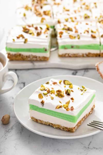 Layered Pistachio Pudding Dessert - My Baking Addiction