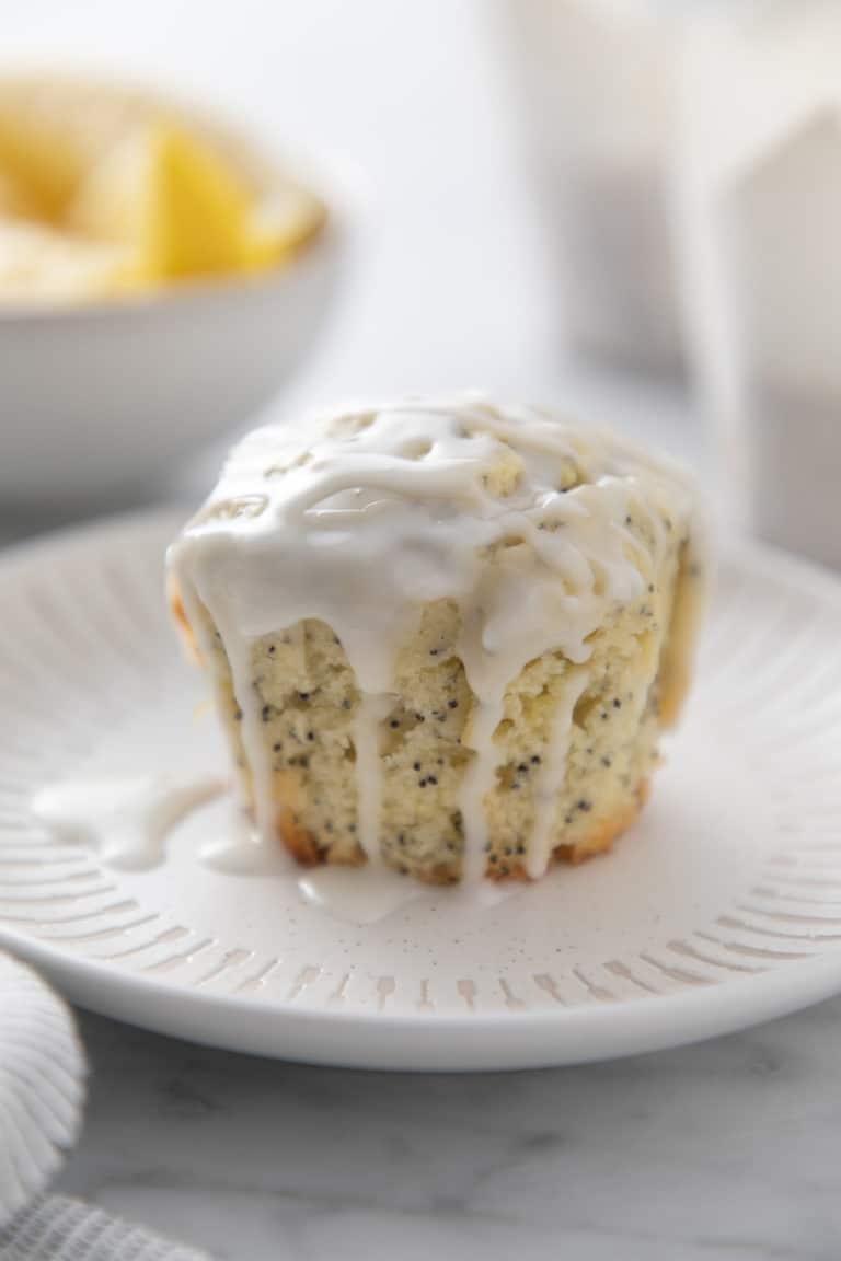 Lemon Poppy Seed Muffins My Baking Addiction   Lemon Poppy Seed Muffin On Plate 768x1152 