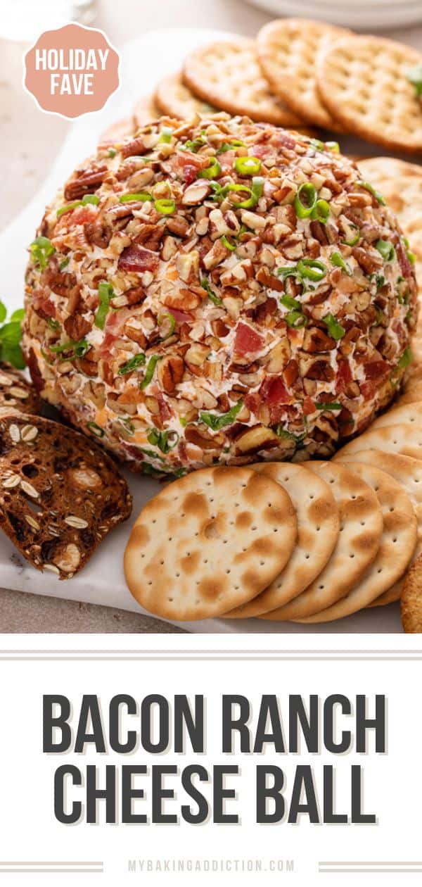 Bacon Ranch Cheese Ball - My Baking Addiction