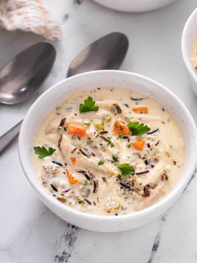 Creamy Chicken and Wild Rice Soup - My Baking Addiction