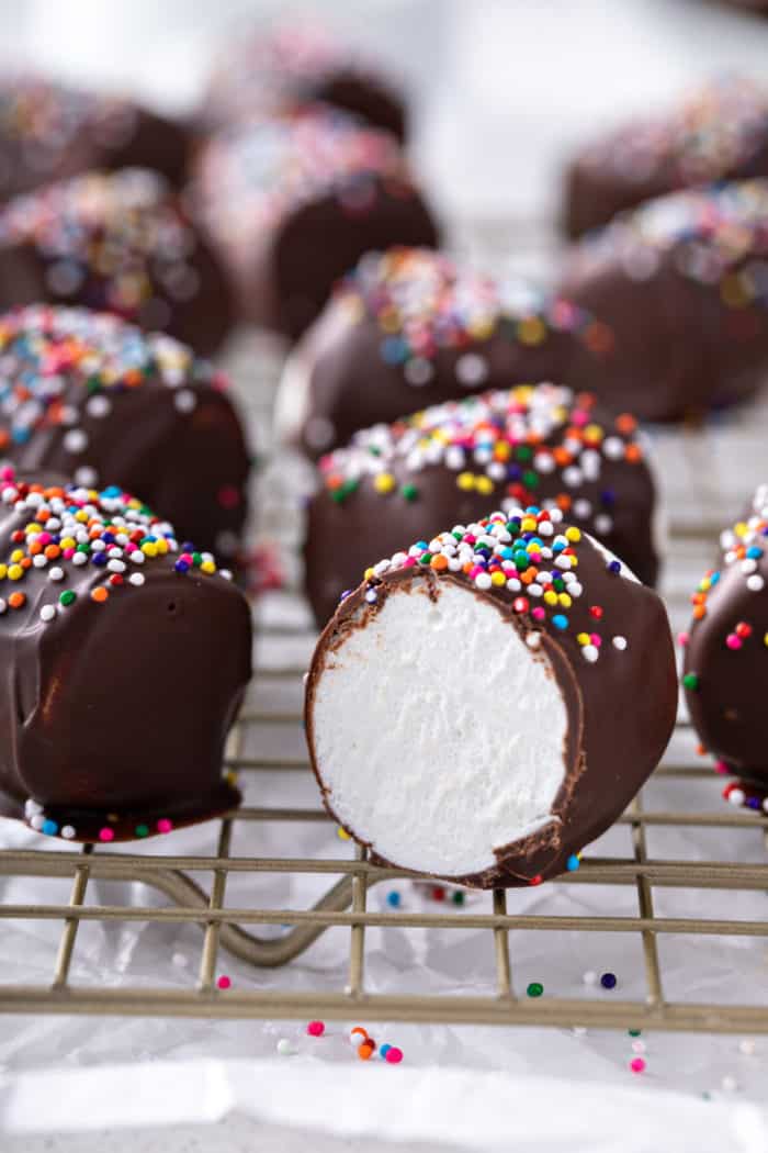 Chocolate Covered Marshmallows for Valentine's Day