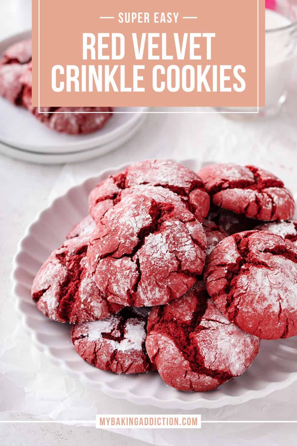 Red Velvet Crinkle Cookies My Baking Addiction