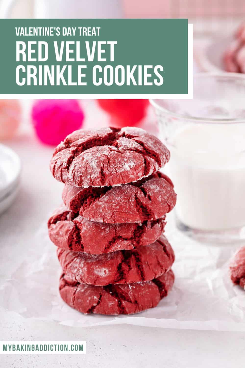 Red Velvet Crinkle Cookies - My Baking Addiction