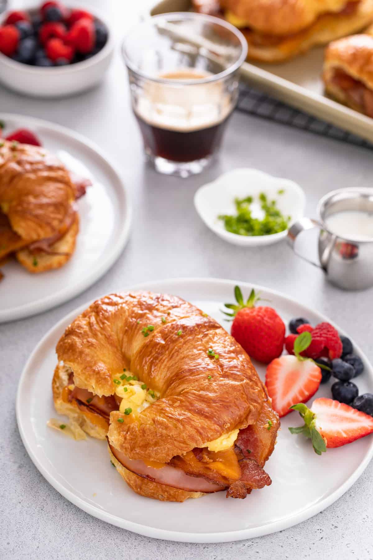 Croissant Breakfast Sandwiches - My Baking Addiction