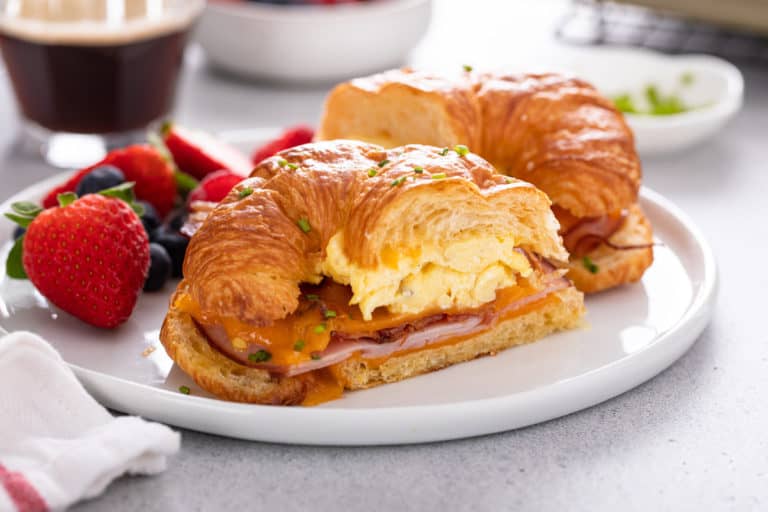 Croissant Breakfast Sandwiches - My Baking Addiction