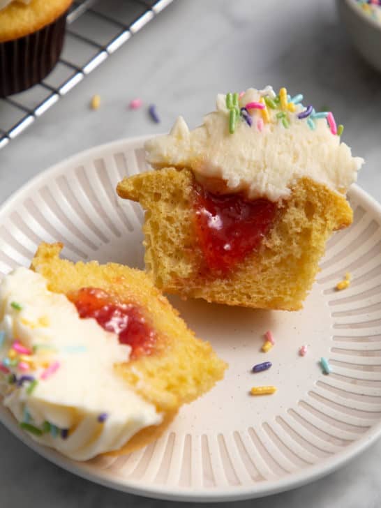 Lemon Cupcakes with Lemon-Blueberry Frosting