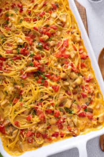 Chicken Spaghetti Casserole - My Baking Addiction