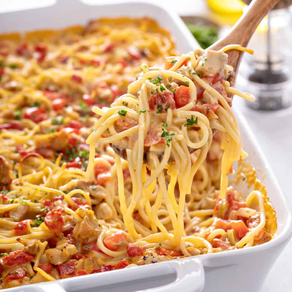 Chicken Spaghetti Casserole My Baking Addiction 4518