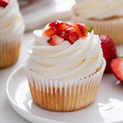 Strawberry Shortcake Cupcakes - My Baking Addiction