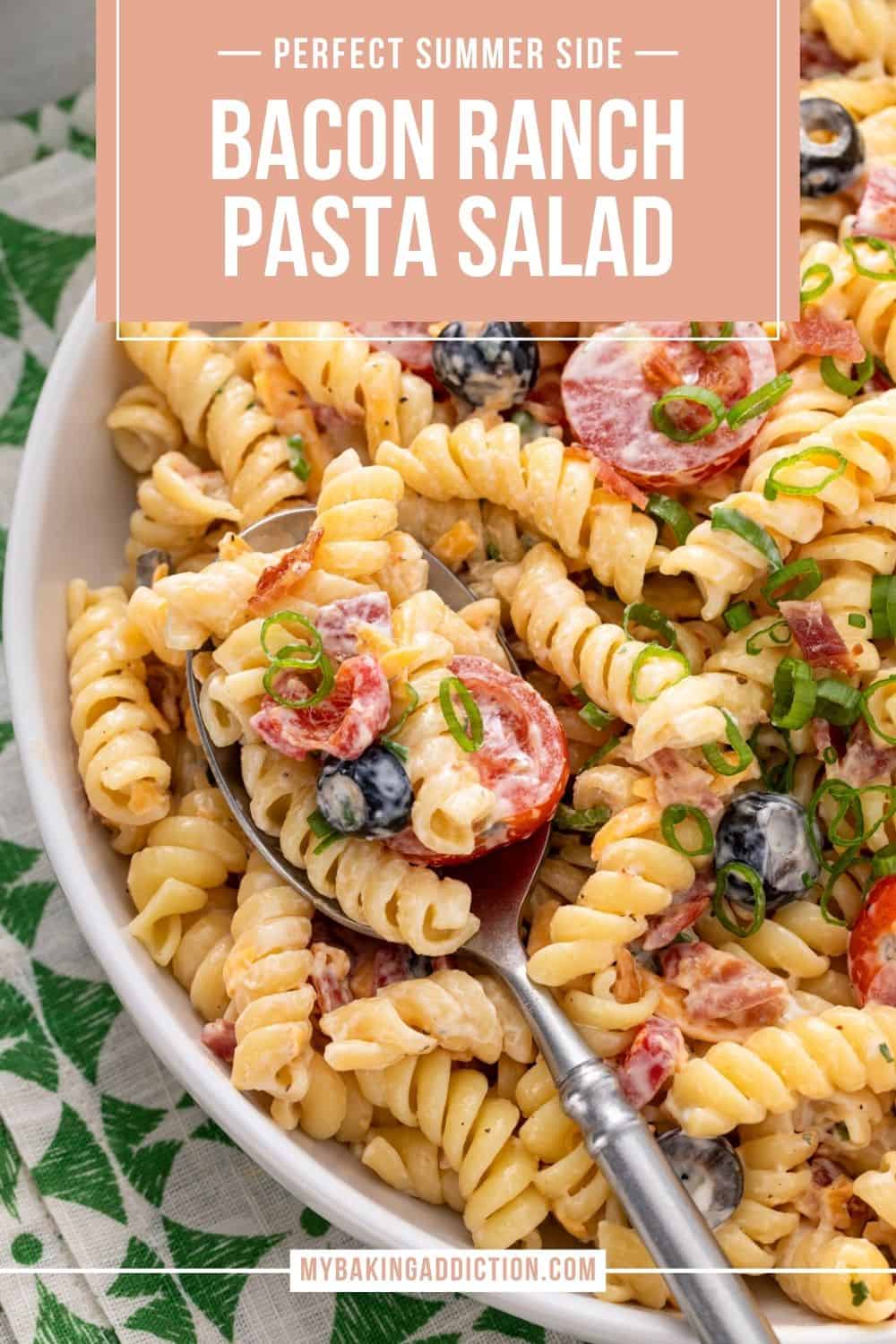 Bacon Ranch Pasta Salad - My Baking Addiction