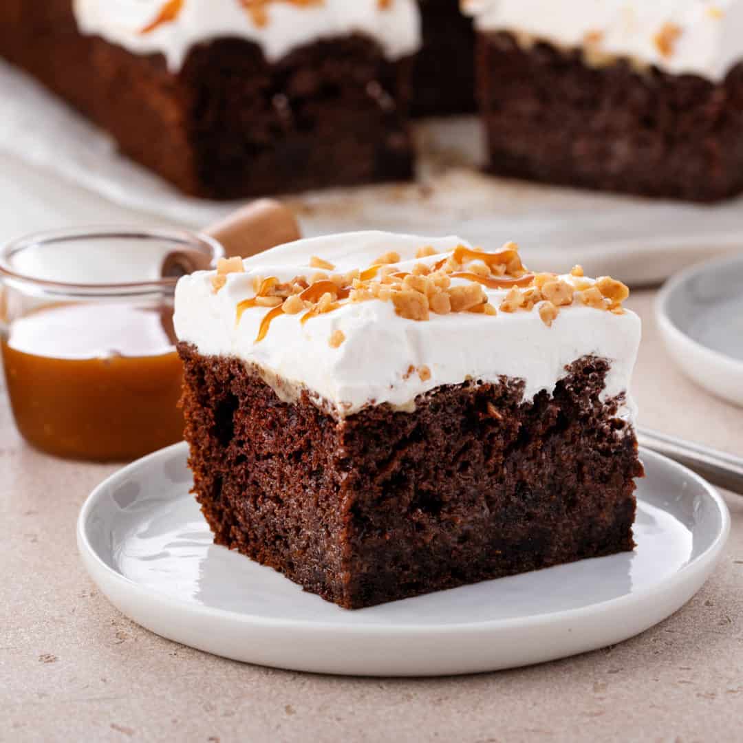 Chocolate Toffee Poke Cake My Baking Addiction 