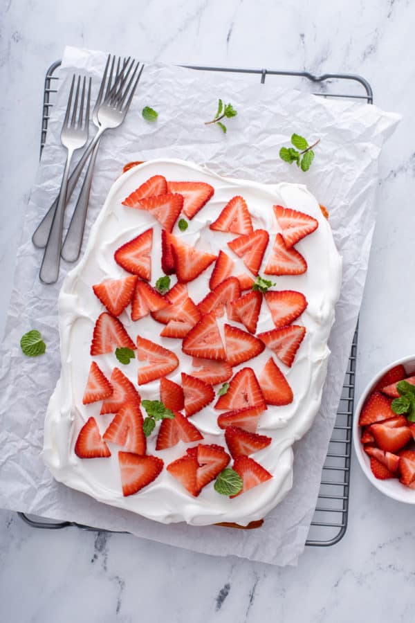 Strawberry Poke Cake - My Baking Addiction