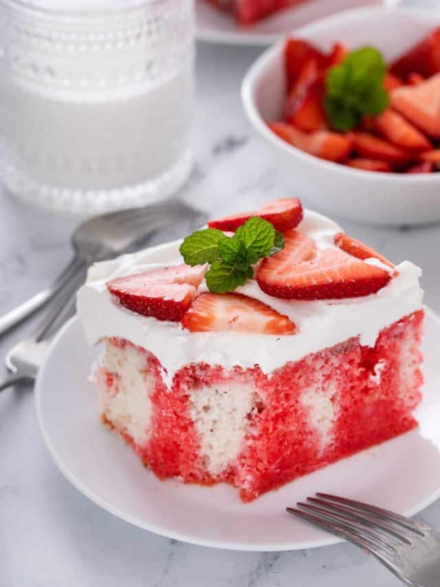 Strawberry Jello Poke Cake - My Baking Addiction