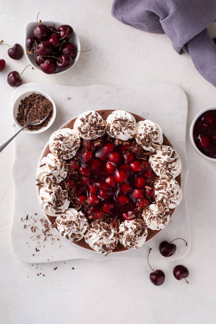 Black Forest Cheesecake My Baking Addiction   Garnished Black Forest Cheesecake 720x1080 