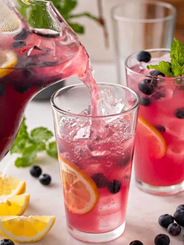 Homemade Blueberry Lemonade