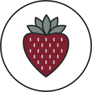 Illustration of a strawberry.